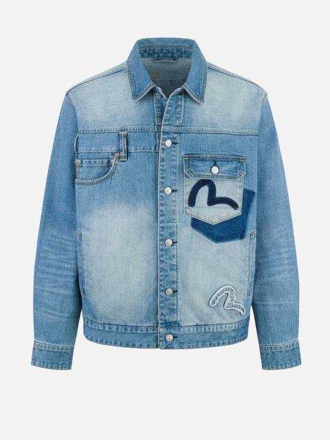 Deconstructed with Multi-pocket Loose Fit Denim Jacket