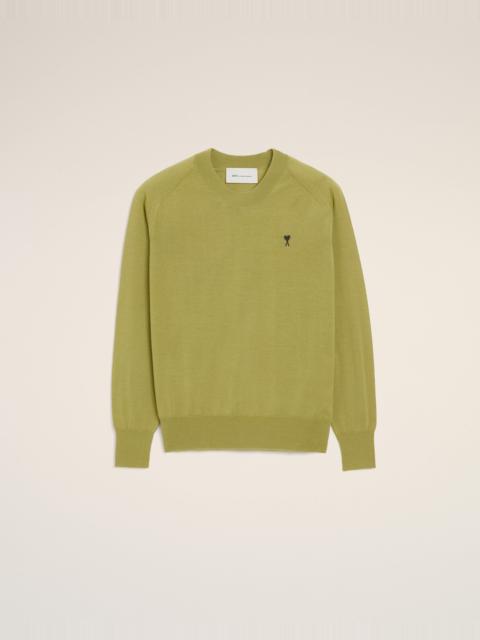 GREEN WOOL CREWNECK AMI DE COEUR SWEATER