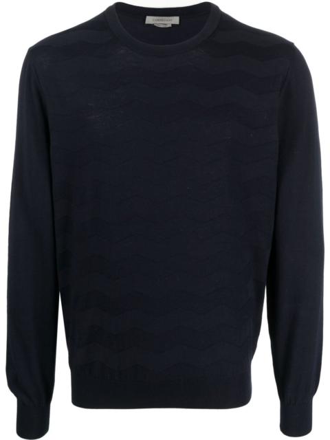 round-neck knit jumper