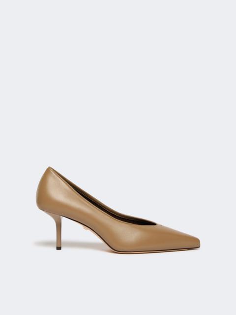 Nappa leather court shoes - MUD