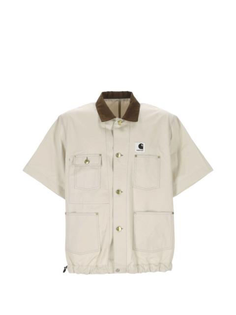 x Carhartt WIP Duck corduroy-collar shirt