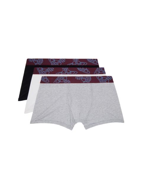 Three-Pack Multicolor Band Boxer Briefs