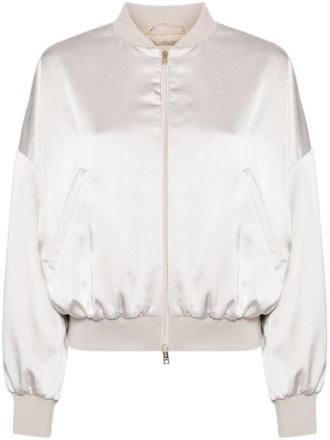logo-plaque bomber jacket