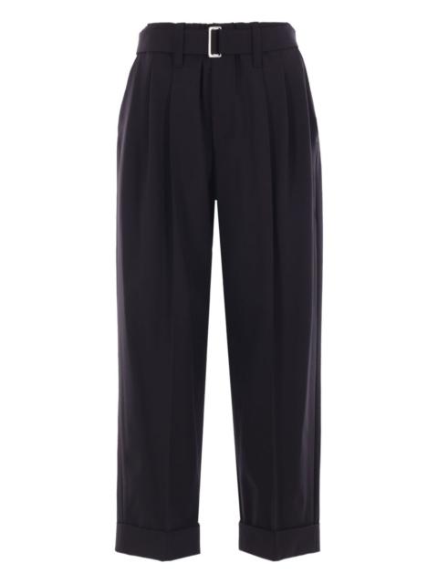 pleated belted trousers