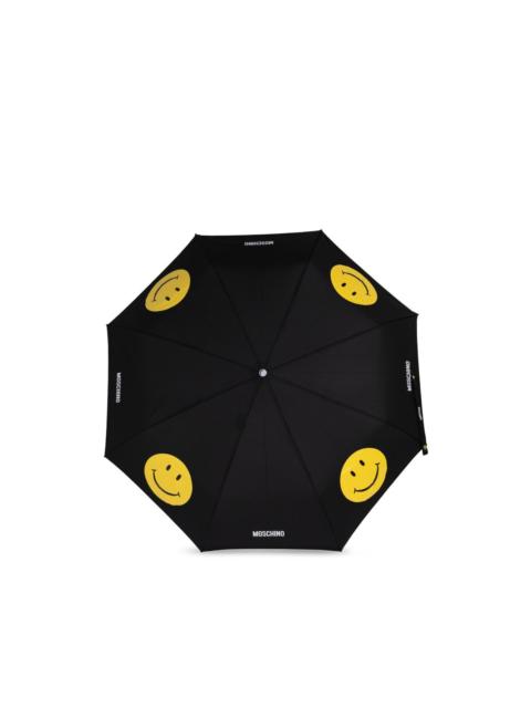 smiley face-print umbrella
