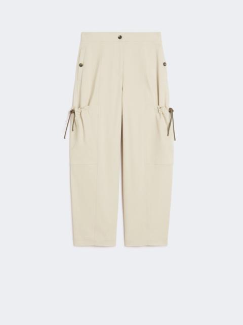 Stretch cotton cargo trousers - BEIGE