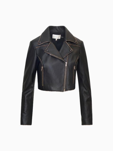 Nyssara Distressed Leather Jacket