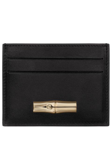 Le Roseau Card holder Black - Leather