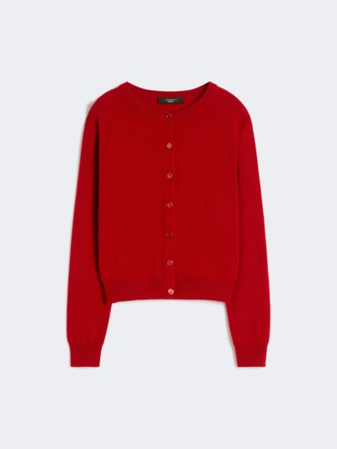 Wool and cashmere cardigan - RED