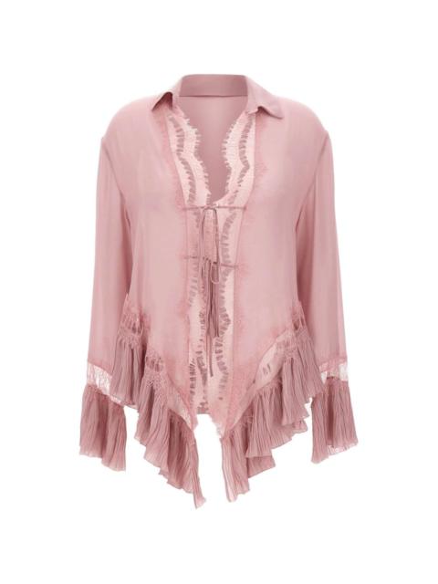 lace-trim blouse