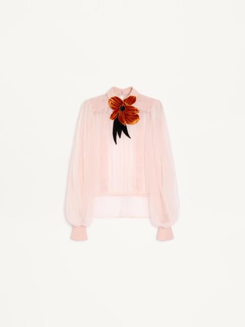 EMBROIDERED ORGANZA TOP