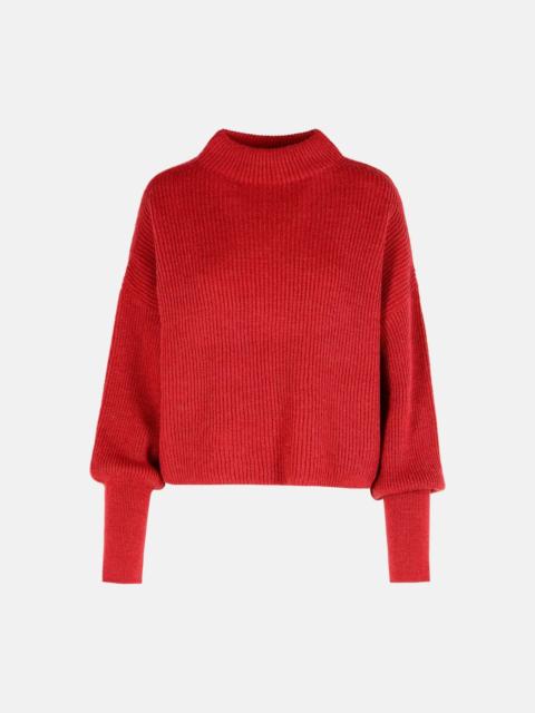 RASPBERRY ALPACA BLEND SWEATER