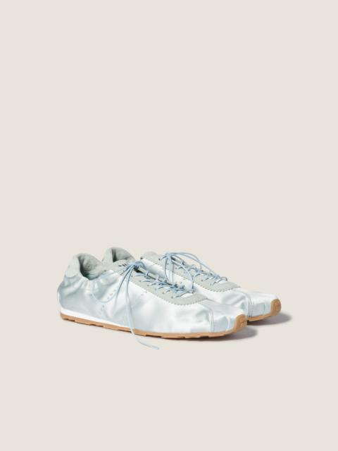 Plume satin sneakers