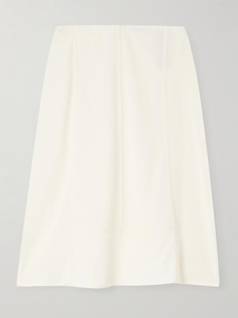 Paneled Jersey Midi Skirt