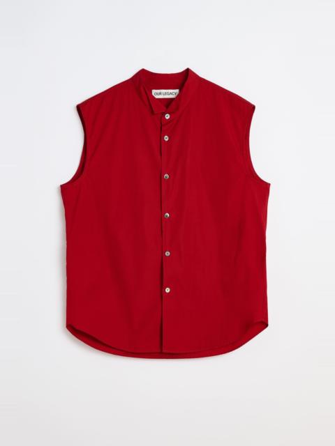 Wing Shirt Sleeveless Lipstick Red Super Poplin