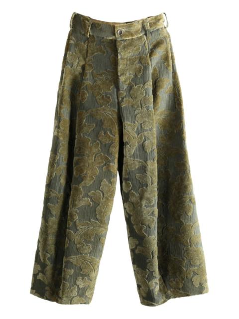jacquard palazzo trousers