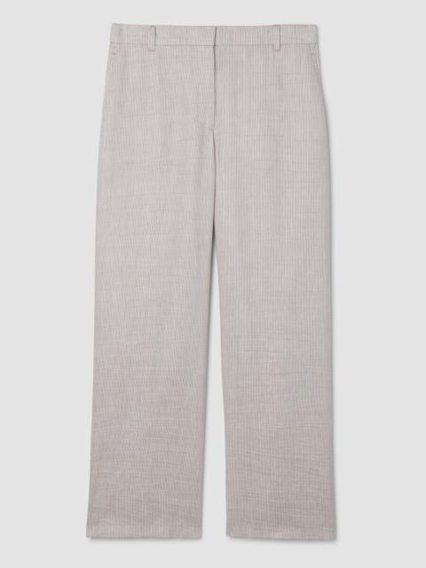 Striped Linen Sheen Full-Length Trouser Pant