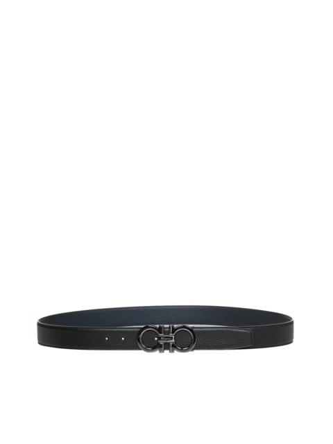 Gancini reversible leather belt