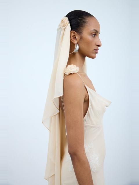 LYRA VEIL IN ANTIQUE SILK CHIFFON