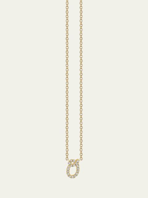 14k Diamond Pave Initial Necklace