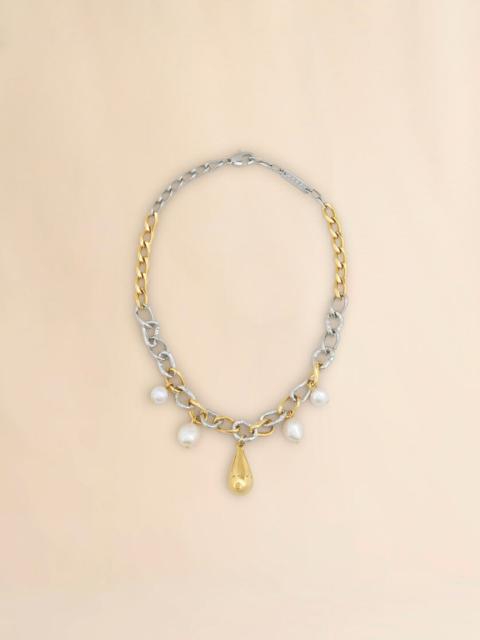 MIXED CHAIN NECKLACE WITH PEARLS