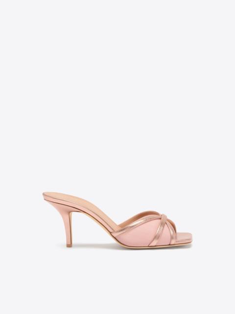 Perla 70 Pink Shimmer Organza Heeled Sandals