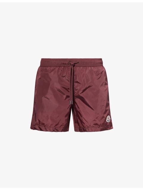 Brand-Patch Drawstring Swim Shorts