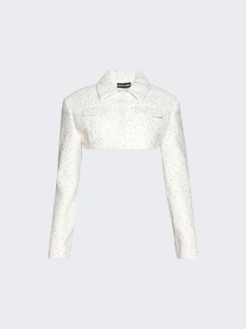 Tailored Crop Jacket White