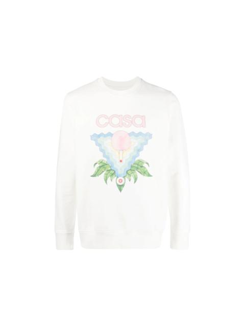 Casablanca Memphis Icon Crewneck Sweatshirt White