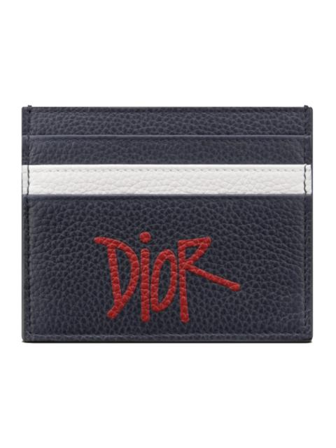 Dior And Shawn Flat Card Holder Navy