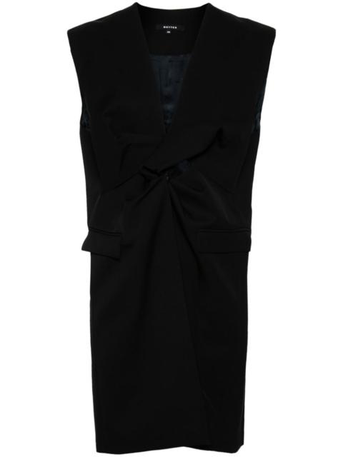 twist-detailed virgin wool vest