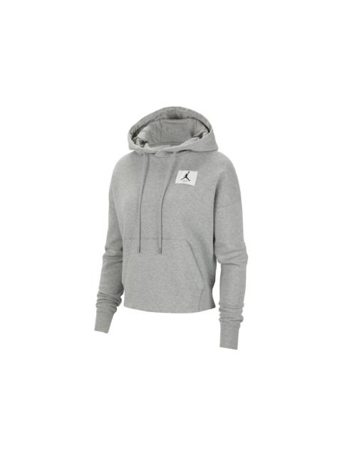 Jordan Womens Flight Hoodie Dark Grey Heather