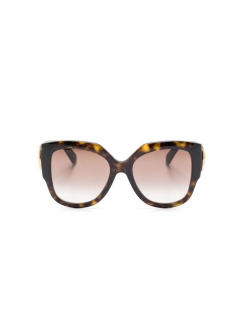 logo-plaque round-frame sunglasses