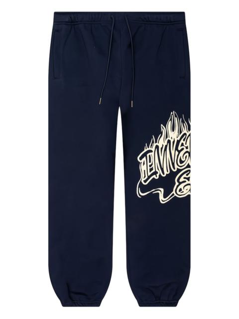 flame-print cotton sweatpants