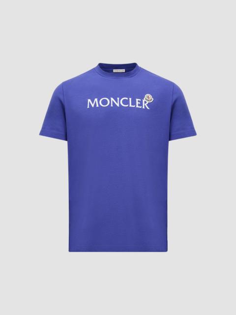 Flocked Logo Cotton T-Shirt