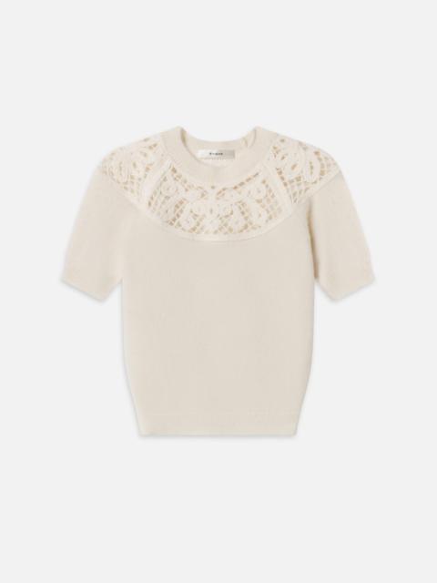 The Lace Gathered Sweater