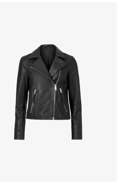 Dalby slim-fit metal-hardware leather jacket