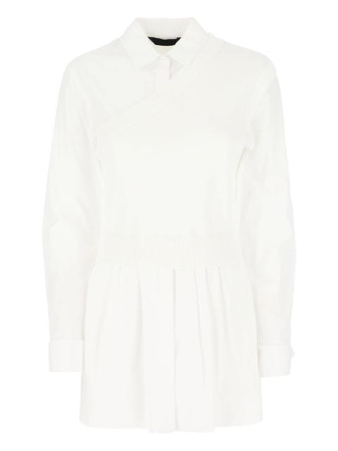 asymmetric-pleated shirt