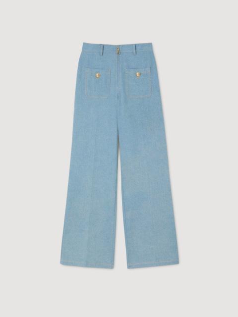 FADED HIGH-RISE WIDE-LEG JEANS