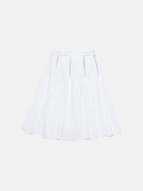 High-rise cutout cotton miniskirt