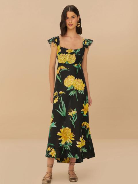 Black Alice Flowers Maxi Dress