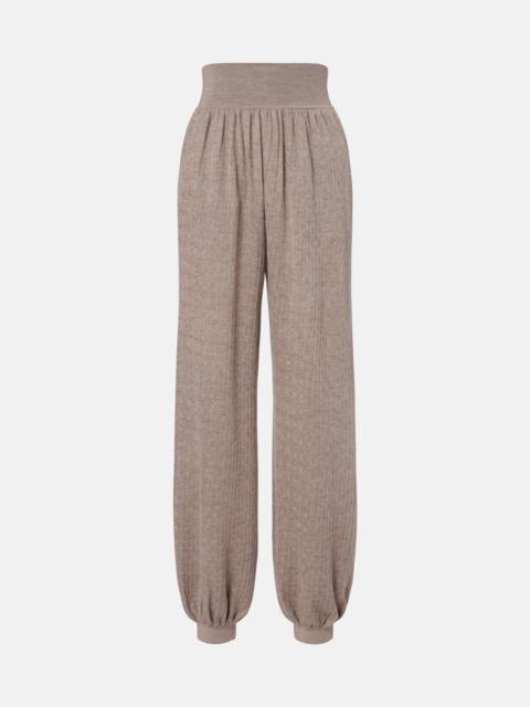 Cashmere and silk tapered pants