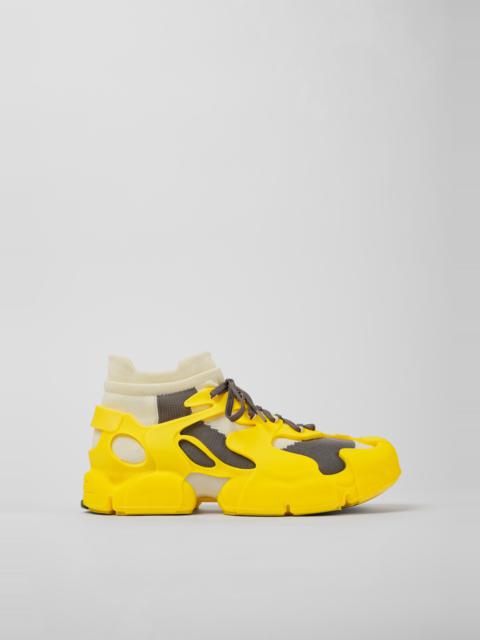 Yellow caged sneakers