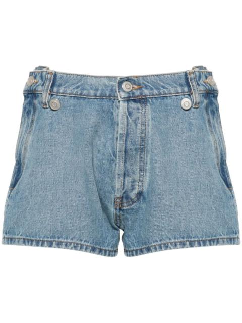 mid-rise denim shorts