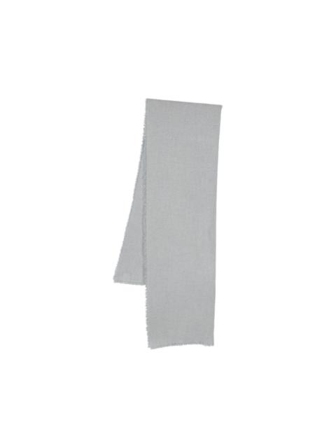 frayed virgin wool-cashmere scarf
