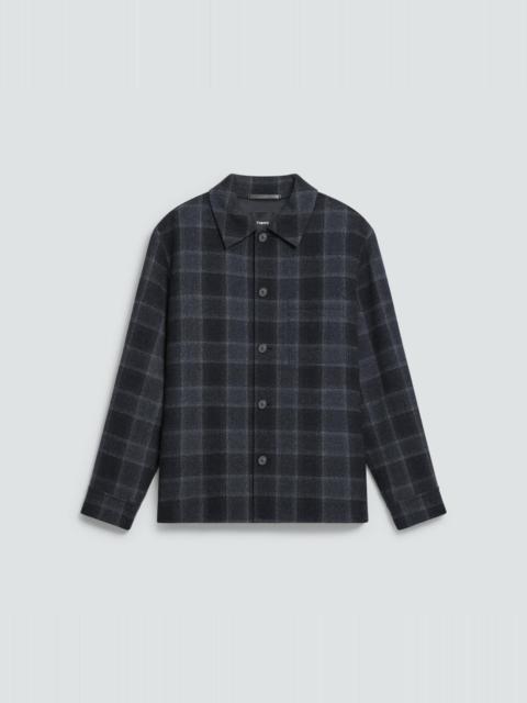 Overshirt in Checked Double-Face Wool-Cashmere