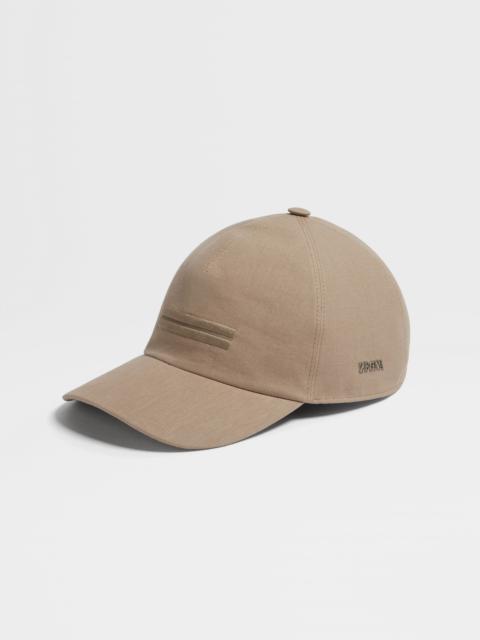 BEIGE OASI LINO BASEBALL CAP
