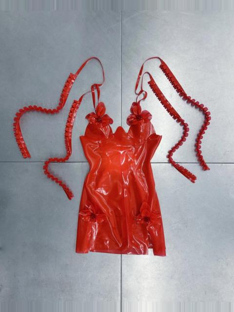THE ANNAMARIA LATEX DRESS SHEER ROUGE