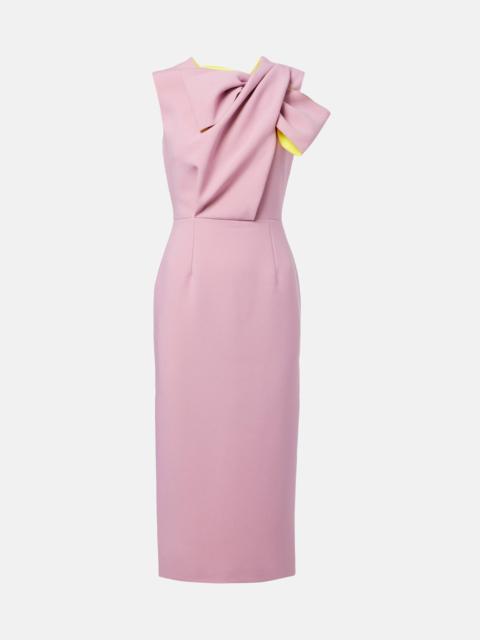 Bow-detail crêpe dress