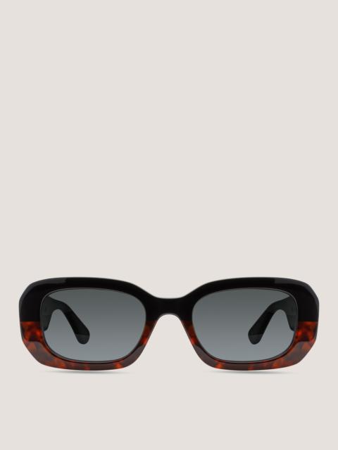 TWO-TONE RECTANGULAR SUNGLASSES